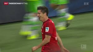 Der fc bayern kann wirklich froh sein, so einen stürmer zu haben. Internationale Ligen 5 Tore In 9 Minuten Lewandowski Schiesst Wolfsburg Ab Sport Srf