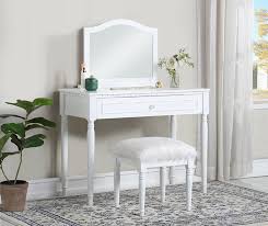 Mirror Faux Fur Stool