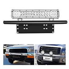 Nilight Led Light Bar Mounting Bracket Front License Plate Frame Bracket License Plate Mounting Bracket Holder For Off Road Lights Led Work Lamps Lighting Bars Bar Lighting Led Light Bars Led Light