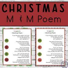 M&m christmas poem printable : M And M S Christmas Poem Simple Living Creative Learning