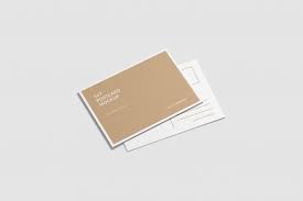 A6 Postcard Mockup High Angle Shot In 2020 Postcard Mockup Business Card Mock Up High Angle Shot