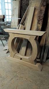 Handmade Oak Dining Table With Curved Base Bespoke Refectory Table Wood Table Legs Wood Table Bases Handmade Oak Dining Table