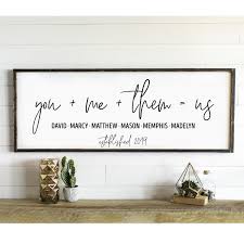 Share these quotes with folks who are blending their families. You Me Them Us Wall Wood Sign Personalized Wall Decor Etsy In 2020 Personalized Wall Decor Family Room Wall Decor Family Wall Decor