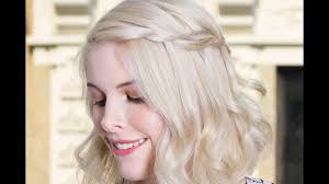 How to waterfall braid your own hair: How To Do A Waterfall Braid On Short Hair Youtube