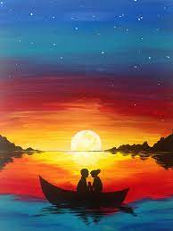 With this motivation, you can try painting the dusk in your own way and exhibit it. Paint And Sip Event Sunset Romance St Matthews Sunset Painting Shadow Painting Silhouette Painting