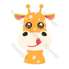 Watercolor drawing of a funny giraffe with a tongue. Cartoon Cute Giraffe Sticking Tongue Out Gif Animated Picture Png Images Psd Free Download Pikbest