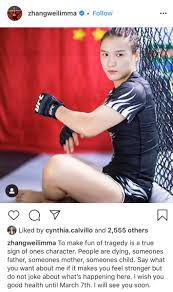 Последние твиты от weili zhang mma (@mmaweili). Aaron Bronsteter On Twitter A Very Measured Response From Zhang Weili To A Rather Tasteless Joke That Joanna Jedrzejczyk Shared On Instagram I Don T Believe That There Was Ill Intent On Joanna S