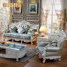 Real leather living room furniture sets. Bisini European Palace Royal Luxury Sofa Set 100 Hand Carved Genuine Leather Living Room Furniture 3 2 1 Bf05 0790 Buy New Model Sofa Sets Royal Furniture Sofa Set Royal Sofa Set Designs Product On Alibaba Com