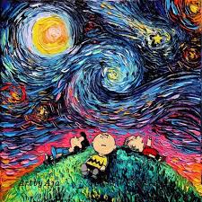 Each cartoon van gogh painting puts an artistic spin on pop culture. Artist Reimagines Van Gogh S Starry Night With Pop Culture Icons Brown Art Starry Night Van Gogh Pop Art Painting