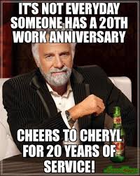 For being the best boss and such a visionary leader, thank you. It S Not Everyday Someone Has A 20th Work Anniversary Meme Memeshappen