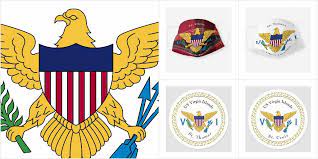 The eagle holds a laurel branch in one talon, and three arrows in the other. Here Is A Collection Of United States Virgin Islands Gift Products Browse United States Virgin Islands Virgin Islands Flag Travel Foundation