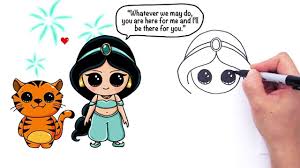 Follow along to learn how to draw disney princess jasmine cute step by step. How To Draw Disney Princess Jasmine From Aladdin Cute Video Dailymotion