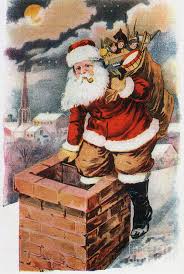 Download 122 christmas chimney free vectors. Father Christmas Popping Down The Chimney To Deliver Gifts To The Good Digital Art By Muirhead Gallery