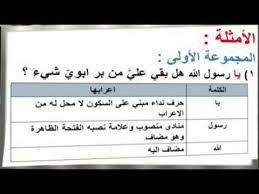 الصف التاسع اللغة العربية اسلوب النداء Youtube