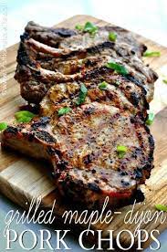 Grilled Maple Dijon Pork Chops Grilledpork Pork Chop Recipes Grilled Healthy Pork Grilling Recipes