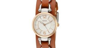 Fossil Georgia Es3855 Fossil Leather Watch Leather