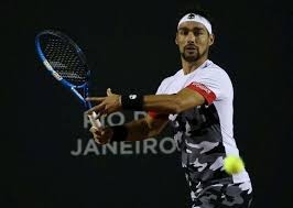 Bio, results, ranking and statistics of fabio fognini, a tennis player from italy competing on the atp international tennis fabio fognini (ita). Magic On Clay Fabio Fognini Drops Racket Still Wins Point In Rio Open Watch Video Tennis News India Tv