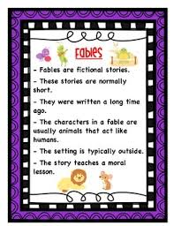 fables anchor chart worksheets teaching resources tpt