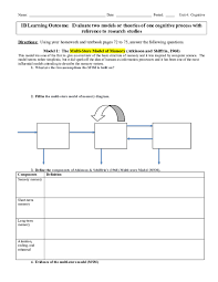 Stop looking for cognitive activites and start downloading yours today! Doc Memory Model Worksheet Ashley Mathew Academia Edu