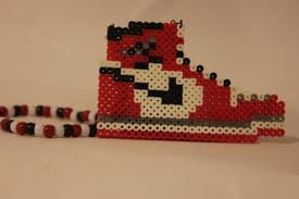 Etsy の Nike Jordan Ones Perler Bead By Customkeemsshop Fuse Beads Perler Beads Designs Bead Crafts