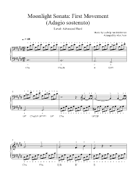 Moonlight sonata ludwig van beethoven | piano sheet music. Moonlight Sonata By Ludwig Van Beethoven Piano Sheet Music Advanced Level