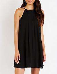 Bib Neck Shift Dress En 2020 Ropa Vestidos Blusas Mujer
