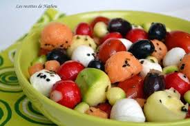 Salade Melon Mozzarella Tomates Cerise Olive Radis Toute Ronde La Recette Facile Salade Melon Recette Recettes De Cuisine