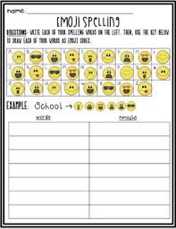 Freebie Emoji Spelling Practice By Live Love Teach Tpt Spelling Practice Spelling Homework Spelling Words