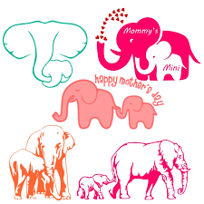 Mother And Baby Elephant Cuttable Design Apex Embroidery Designs Monogram Fonts Alphabets