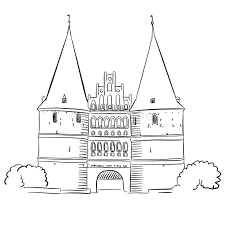 holstentor lubeck illustration de vecteur du historique 83893027 coloriage cloche noel