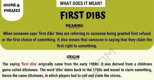 What does first right of refusal mean when dealing with a real estate contract? First Dibs Do You Know What This Term Means 7esl