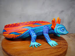 Axolotl Alebrije I made, carved from Tzalam wood and painted with tips and  thorns of the Agave plant. : rcrafts