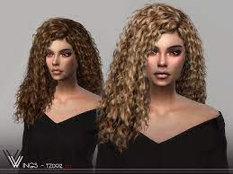 Wingssims Wings Tz0912 Sims 4 Curly Hair Sims Hair Curly Hair Styles