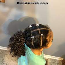 Mixed Girl Hairstyles A Cute Easy Style For Biracial Curly Hair Tutorial Curly Hair Tutorial Hair Styles Mixed Girl Hairstyles