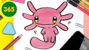 Use as a blank notebook, sketchbook, journal or diary How To Draw A Cute Axolotl Kawaii Youtube