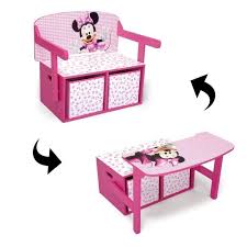 Bureau Bebe Minnie Bureau Banc Enfant Convertible Avec Rangements Achat Minnie Mouse Toys Toddler Bed Mouse Toy