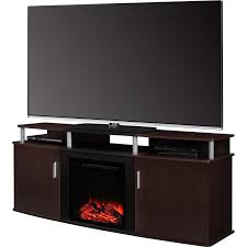 70 Inch Black Fireplace Tv Stand Modern Electric Fireplace Tv Stand In Cherry Black Wood Finish Holds Up To 70 Inch Tv In 2020 Fireplace Tv Stand Modern Electric Fireplace Electric Fireplace Tv Stand