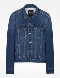 Tomato red nylon windbreaker jacket size 8 (m). Armani Exchange Fleece Denim Jacket Jacket For Men A X Online Store