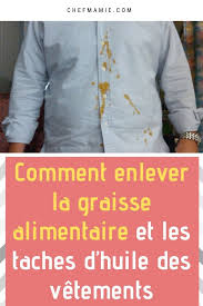 Comment Enlever La Graisse Alimentaire Et Les Taches D Huile Des Vetements Graisse Alimentaire Tache Graisse