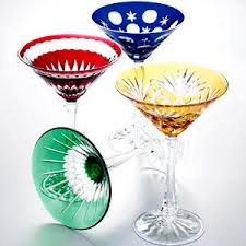 Faberge Crystal Glasses Martini Set Glass Collection