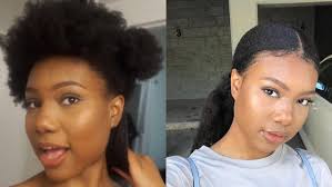 Take a small bundle of hair underneath the ponytail, wrap the hair around the ponytail to hide the hair band. Fro Friday How To Style Your 4c Hair Into A Sleek Ponytail