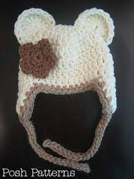Crochet Pattern Bear Earflap Hat Crochet Hat By Poshpatterns In 2021 Crochet Bear Hat Crochet Hat Pattern Crochet Hats