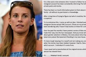 Rebekah vardy, the wife of england forward jamie vardy, defends herself as she has become a centre subscribe now for more! Coleen Rooney Has Accused Someone Using Rebekah Vardy S Instagram Account Of Selling Fake Stories About Her