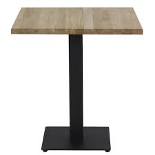 Table Bistrot Plateau Chene Carre 70 X 70 Cm Pietement Metal Noir Carre Plat Taille 4 Pers Plateau Chene Table Bistrot Table D Appoint