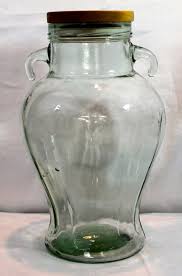 Check spelling or type a new query. Large Decorative Glass Jar With Handles And Wooden Lid 12 Etsy Glass Jars Glass Decor Decorative Glass Jars