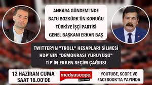 21.766 beğenme · 5.800 kişi bunun hakkında konuşuyor. Ankara Gundemi 49 Turkiye Isci Partisi Genel Baskani Erkan Bas Halkin Iktidarin Arkasindan Tumuyle Cekildigi Bu Gunlerde Muhalefet Erken Secimi Zorlamali Medyascope
