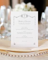 Creating dinner menu cards is something that is expected from any fine dining restaurant. Best Wedding Menu Cards From Real Celebrations Martha Stewart