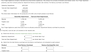 Check out the latest sales & special offers. Solved Four Finger Appliance Company Manufactures Small K Chegg Com