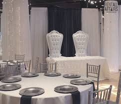 Navy And White Draping And Head Table Backdrop Head Table Backdrop Chairs For Rent Table