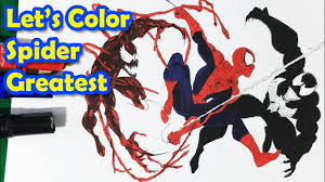 Coloring pages spiderman and venom coloring pages animal. Spider Man Vs Venom Vs Carnage Coloring Pages Sailany Coloring Kids Youtube